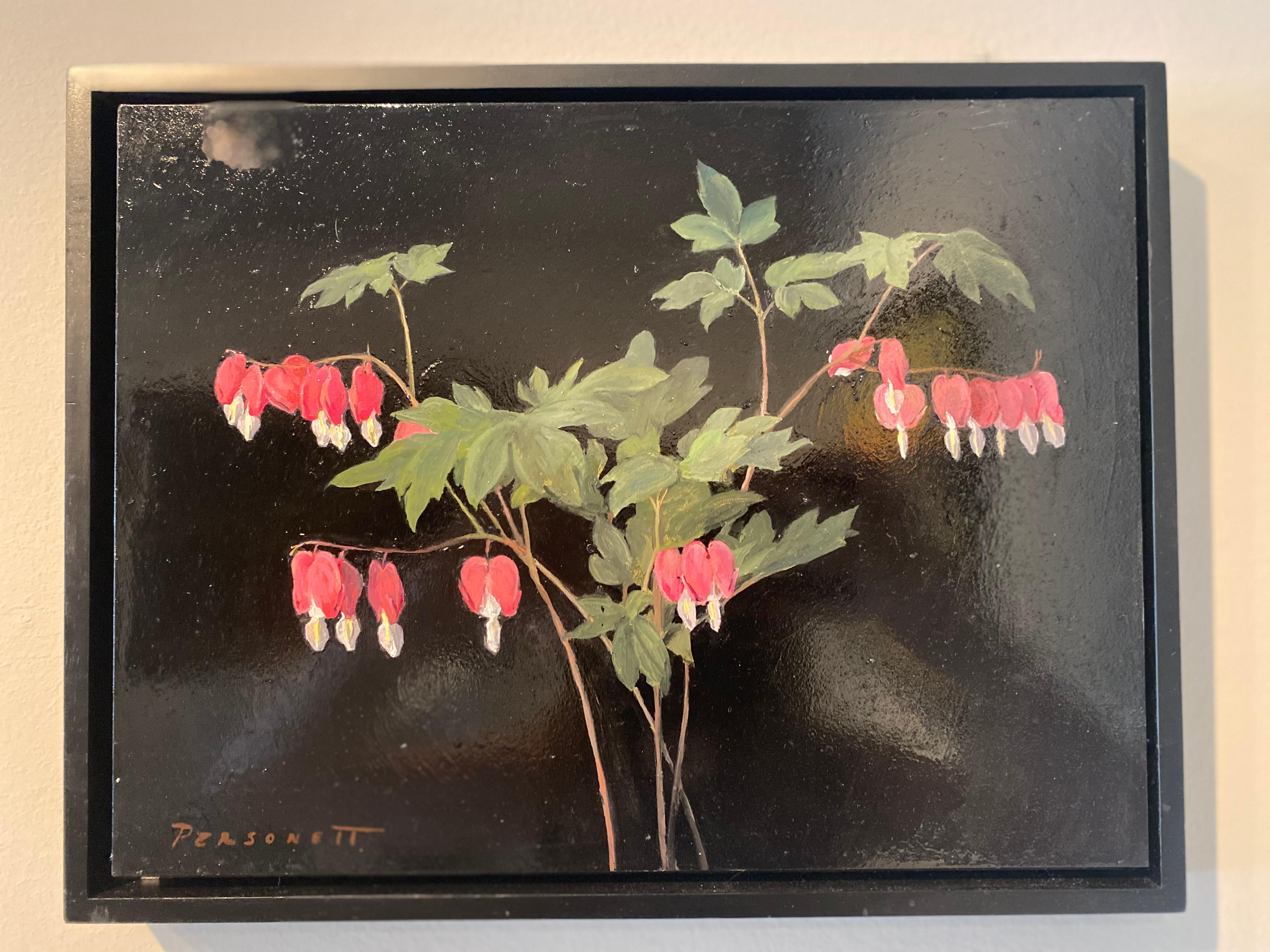 Bleeding Hearts - American Realist Painting by Rachel Personett