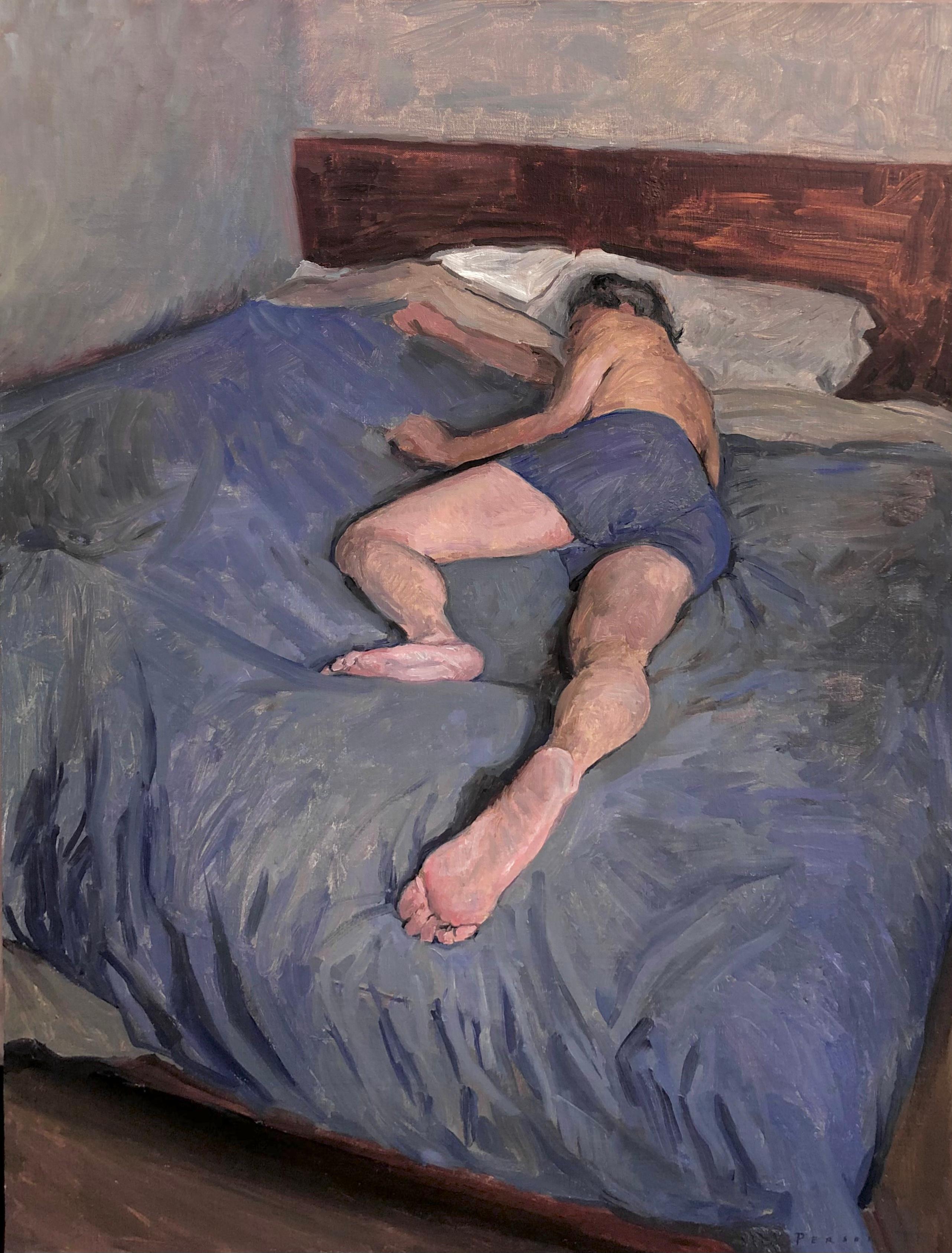 Rachel Personett Interior Painting - Grisha Sleeping