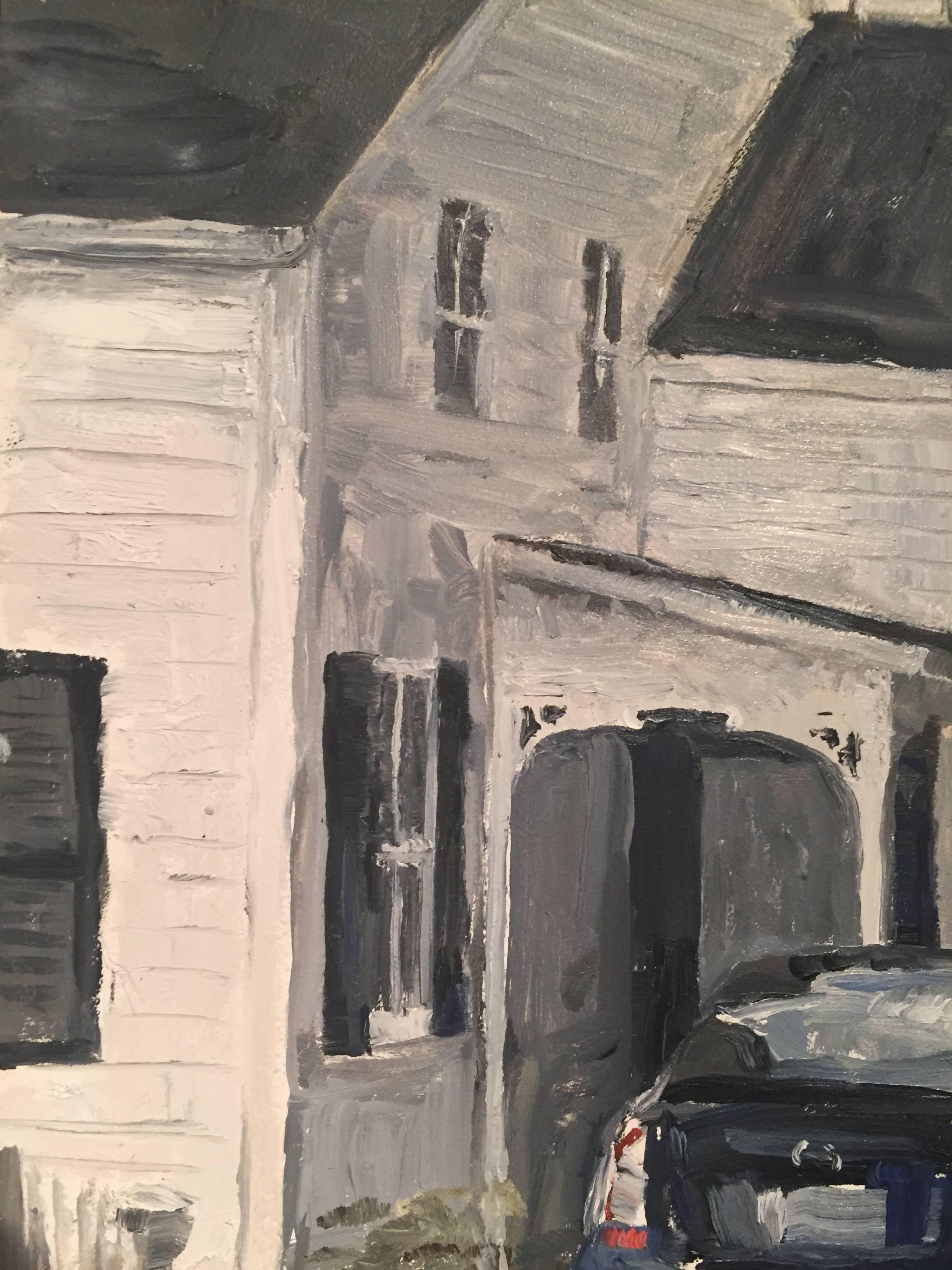 House on Latham Street - American Impressionist Painting by Rachel Personett