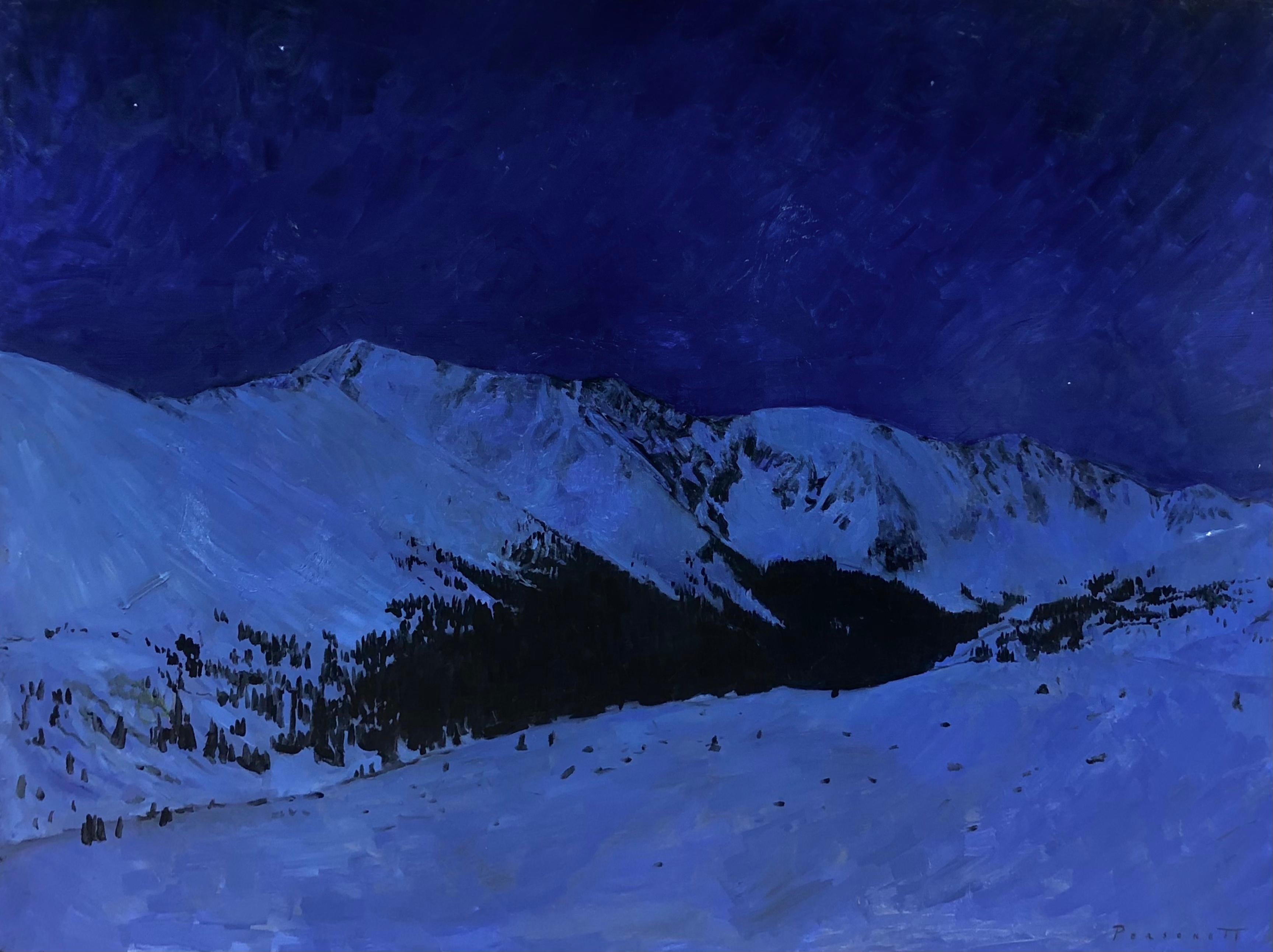 Rachel Personett Landscape Painting - Loveland Pass Nocturne