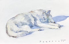 Maia Sleeping in Snow
