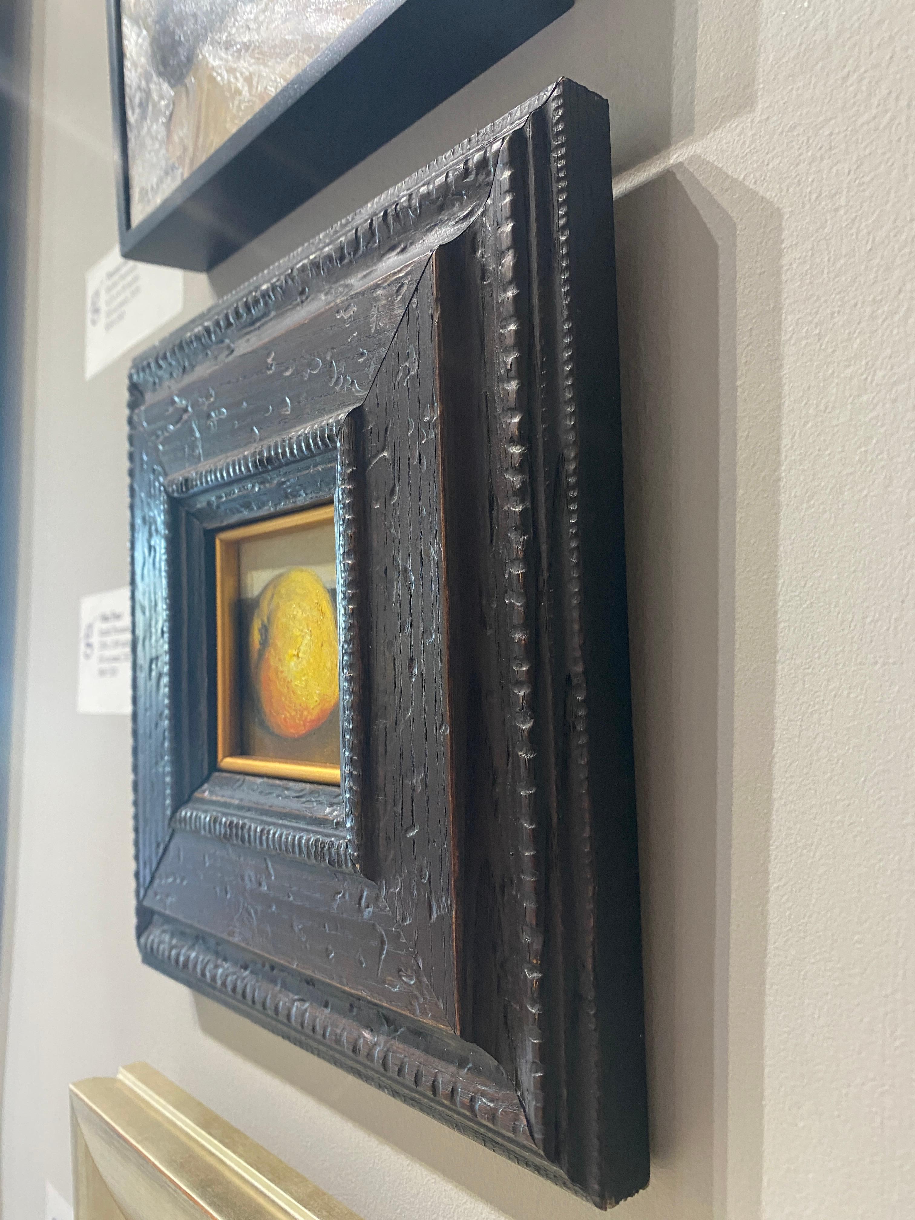 Mini Pear - Brown Interior Painting by Rachel Personett