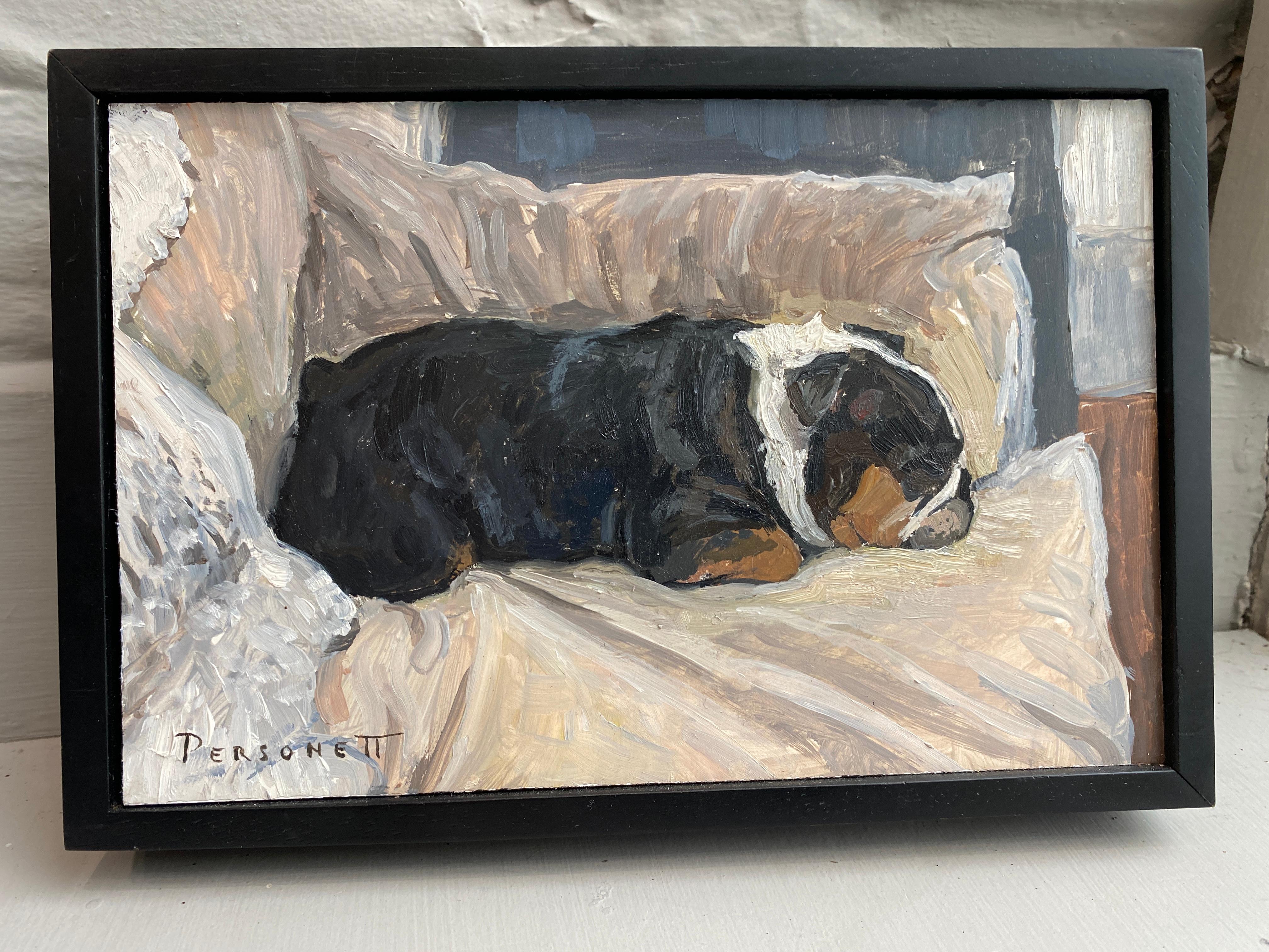 Peanut the Bulldog - Painting by Rachel Personett