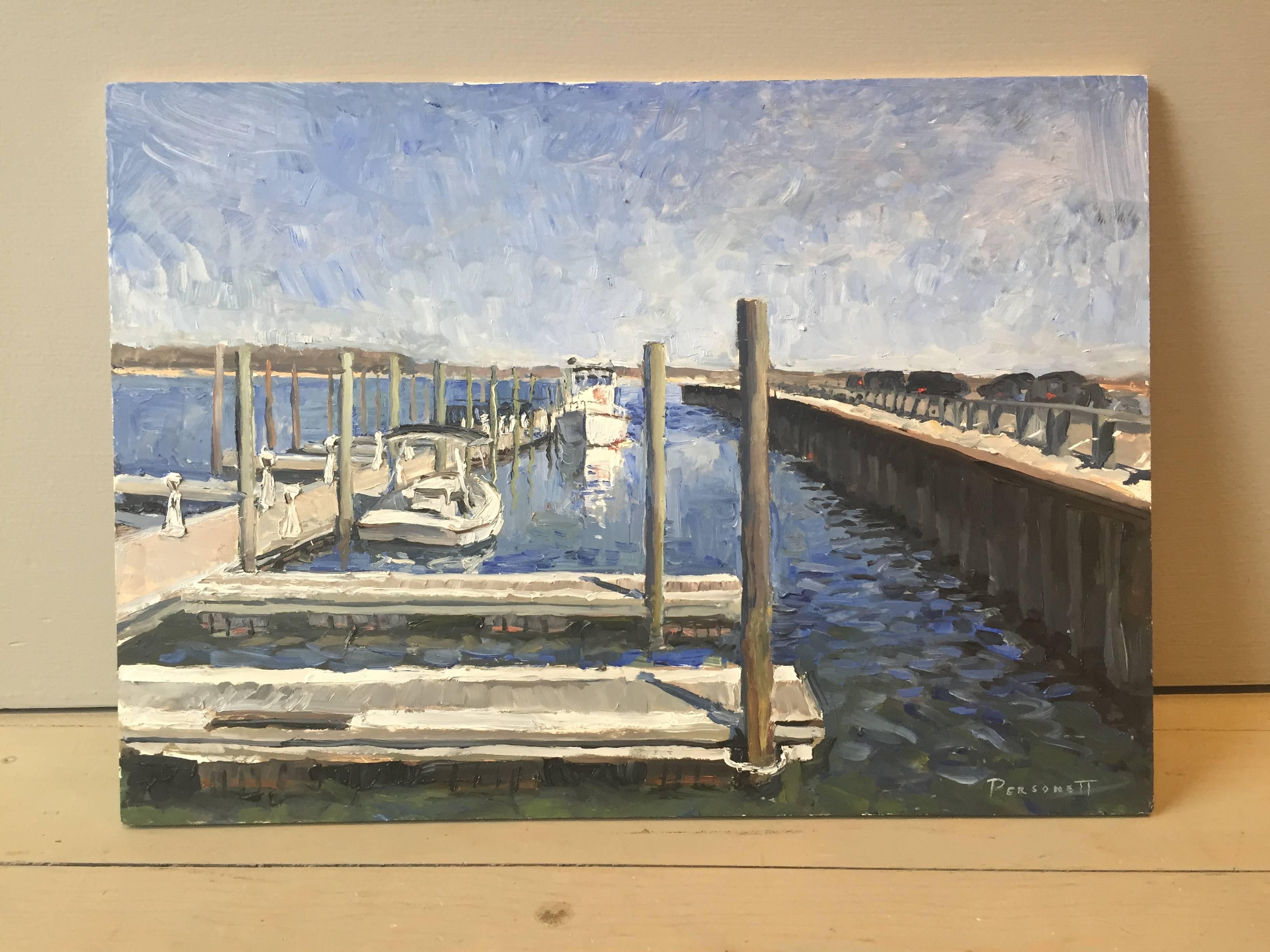 The Docks in April - Painting by Rachel Personett