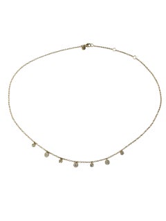 Rachel Reid 14K Yellow Gold Pave Drop Diamond Necklace #24116
