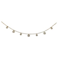 Rachel Reid 14K Yellow Gold Pave Drop Diamond Necklace #24116