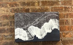 Black and White Contemporary Mixed Media Wall Sculpture Shaped Female Artist