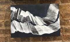 Black and White Contemporary Mixed Media Wall Sculpture Shaped Female Artist