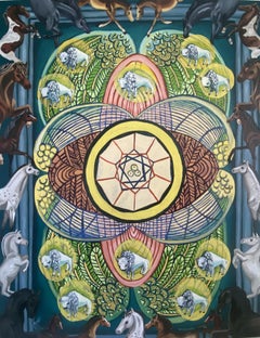 10 de Pentacles, peinture à l'huile