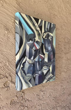 Cubist Coffee II, Abstract Oil Painting