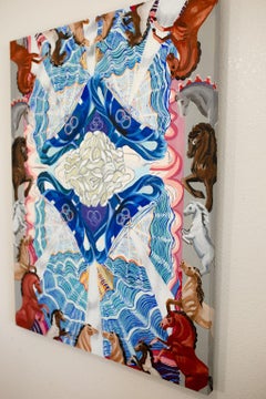 Quattro di coppe, pittura a olio