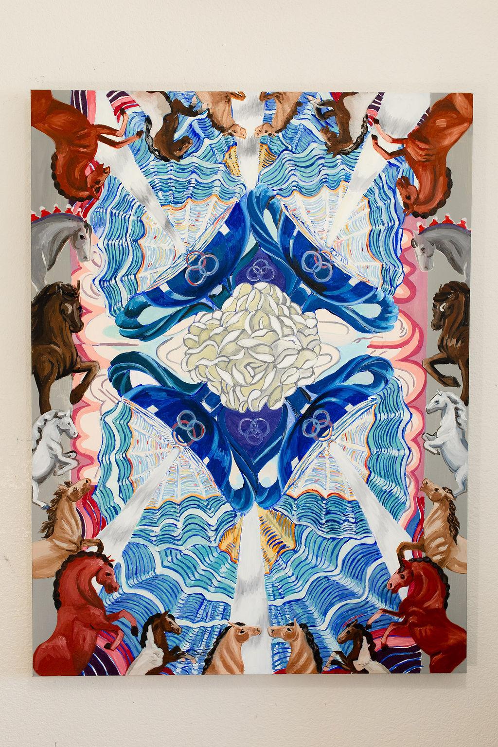 Vier der Kelche, Ölgemälde (Surrealismus), Painting, von Rachel Srinivasan