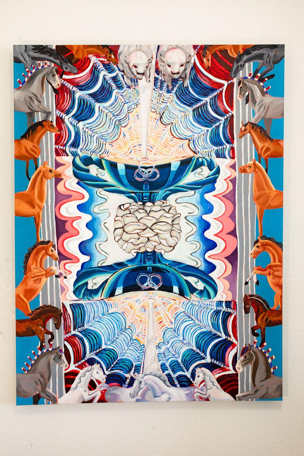 Zwei der Kelche I, Ölgemälde (Surrealismus), Painting, von Rachel Srinivasan