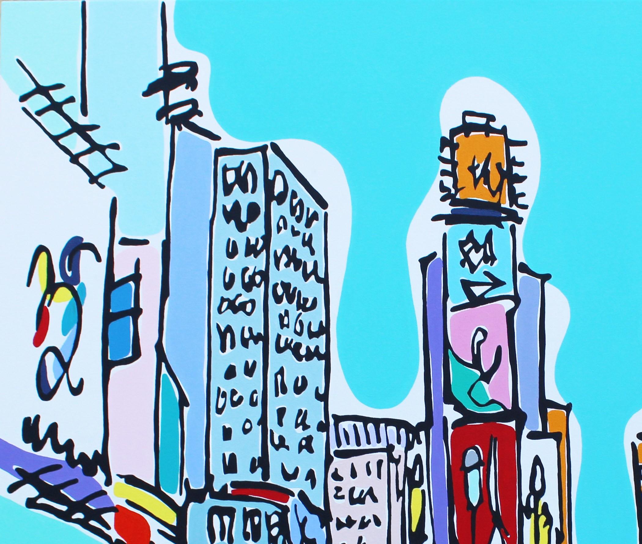 Une promenade à Times Square - Abstrait Painting par Rachel Tighe