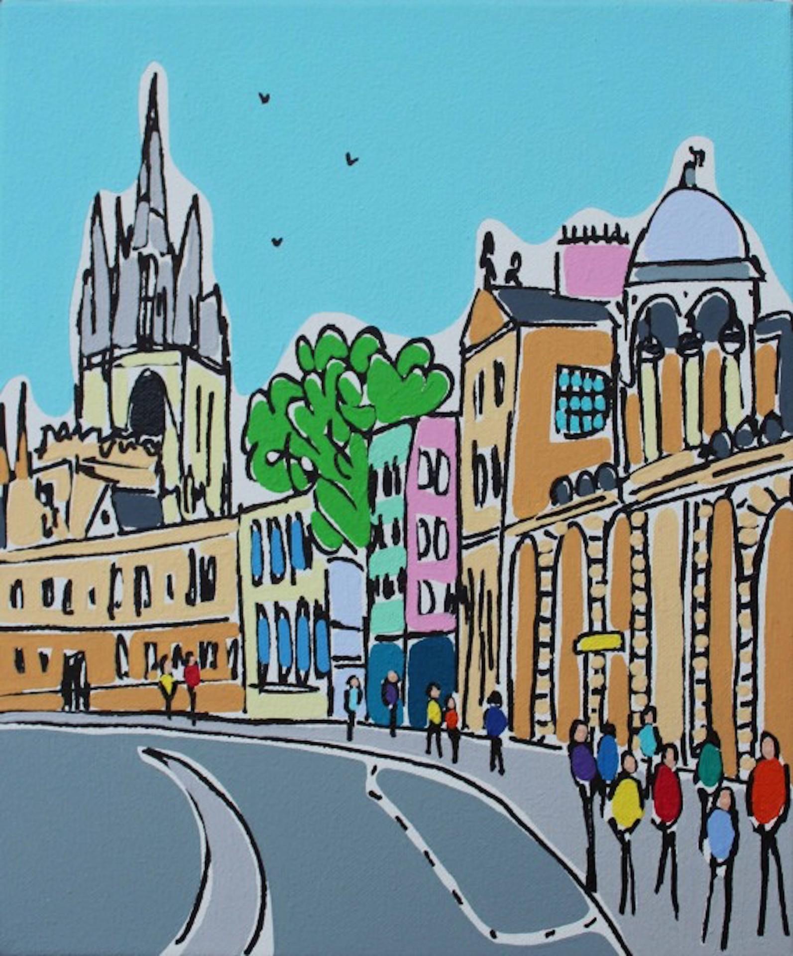 Mini Oxford City, Rachel Tighe, Original Cityscape Painting, Oxford Artwork