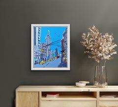 Rachel Tighe, Mini Empire State, Arte di New York, Pittura originale, Arte luminosa