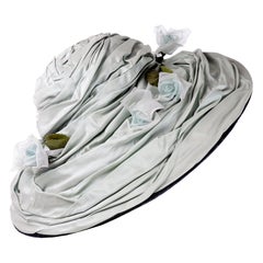 Rachel Trevor Morgan London Wide Brim Sage Green Silk Hat With Flowers