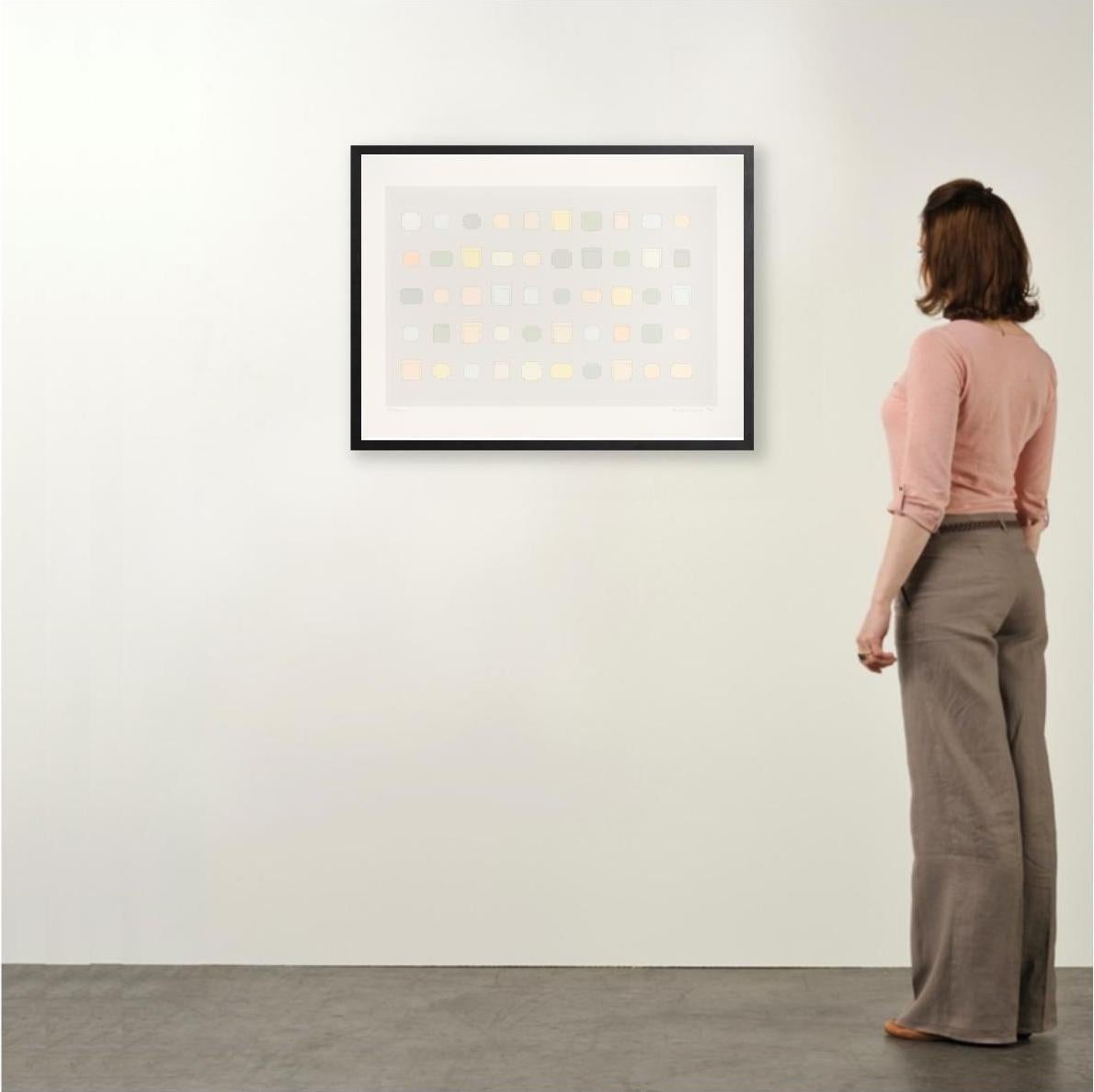 50 Spaces - Art contemporain, 21e siècle, encres pastel, éditions, sérigraphie - Blanc Abstract Print par Rachel Whiteread