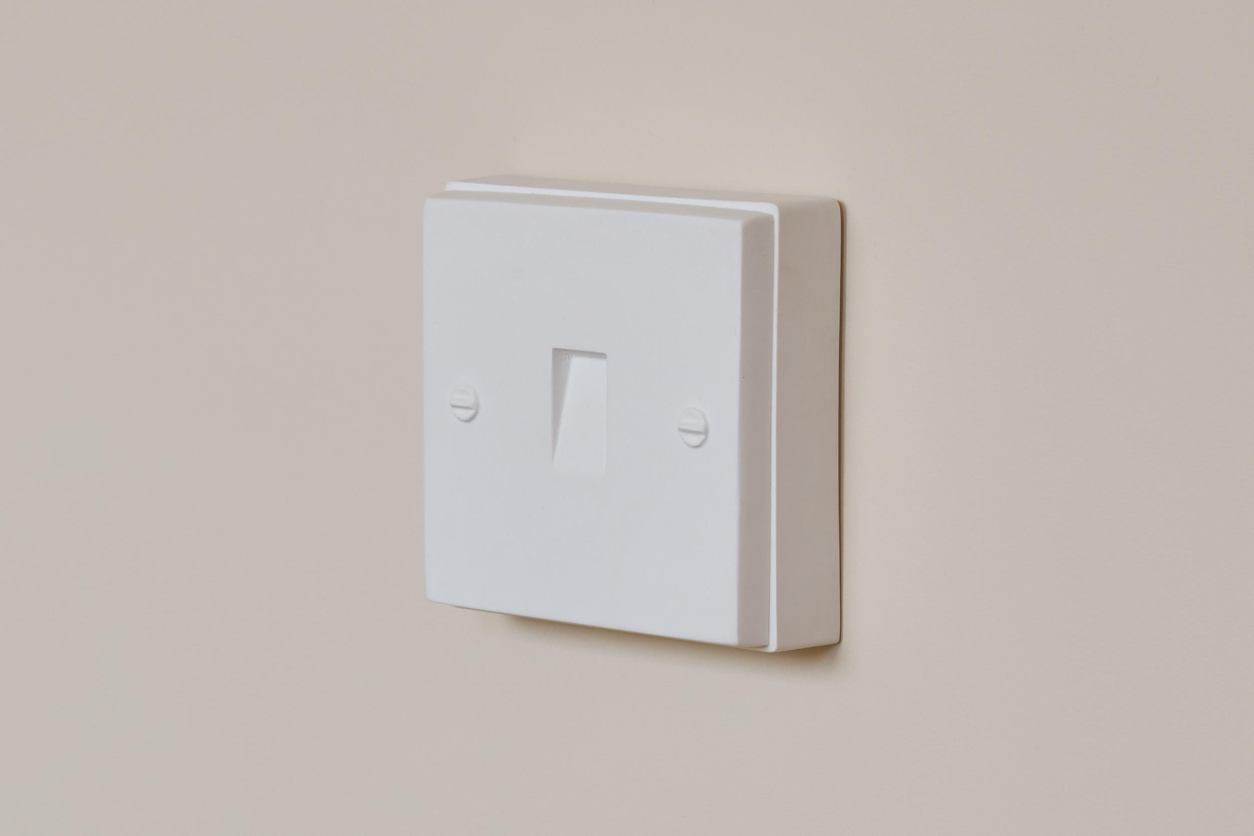 Switch [for Parkett 42] -- Plâtre, Multiple, Everyday Objects par Whiteread - Gris Abstract Sculpture par Rachel Whiteread