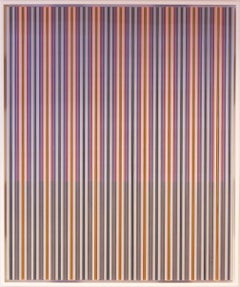 Drift - Œuvre d'art contemporaine en acrylique : style rétro, simple, coloré et linéaire