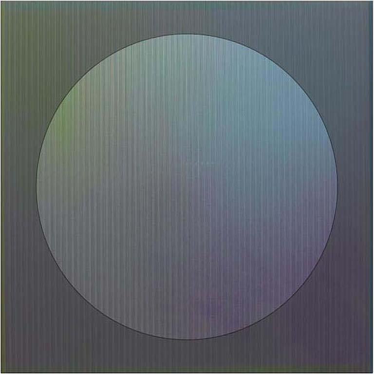 Oceano - opera d'arte geometrica astratta a tecnica mista, policarbonato, filo e acrilico - Mixed Media Art di Rachel Wickremer