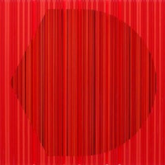 Shield - Opera d'arte contemporanea in acrilico: Stile retrò, semplice, colorato e lineare