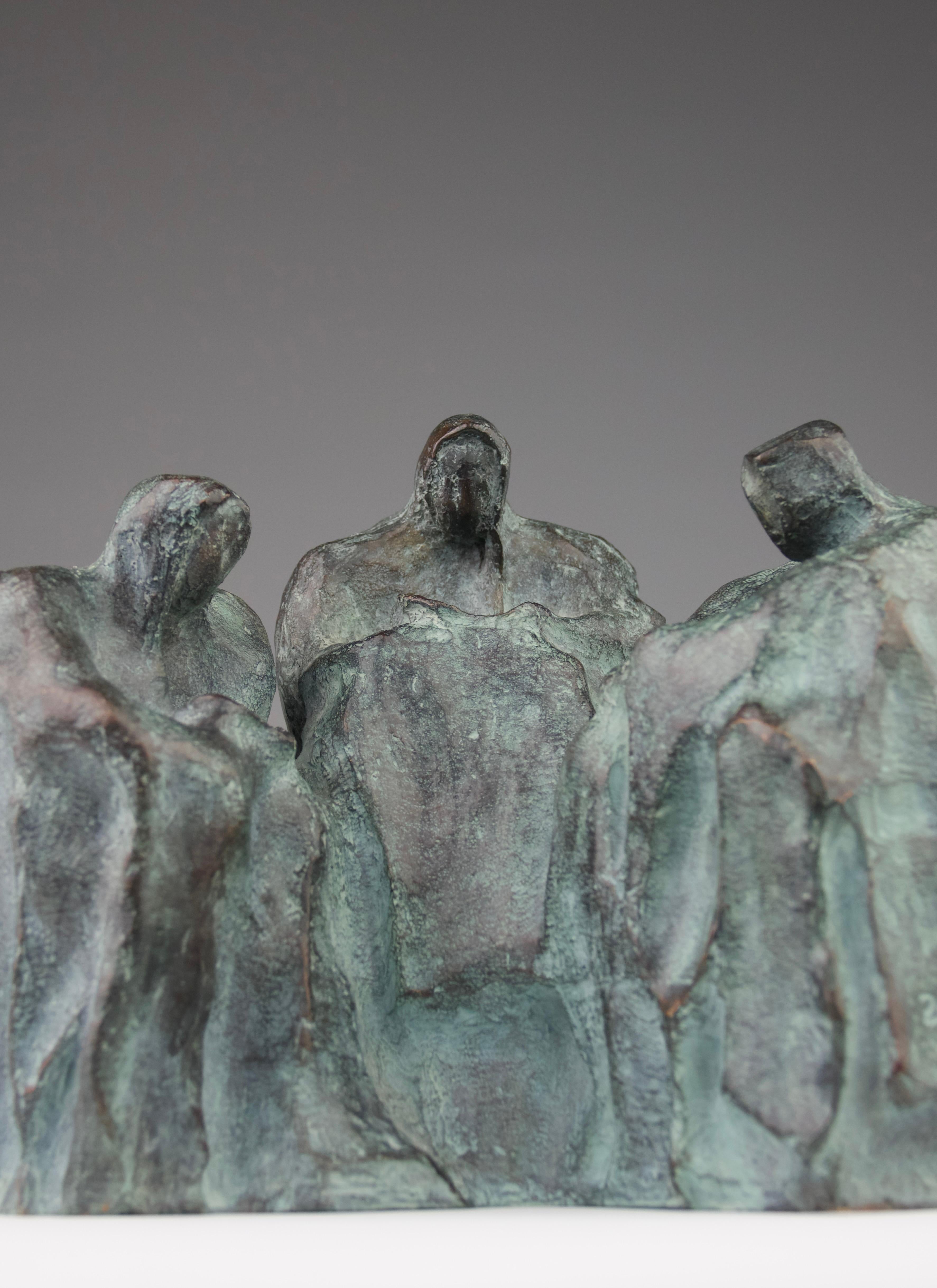 Patinated Rachel x Chapon Foundry, the Three Readers Sculpture, Bronze, France, 2000s For Sale
