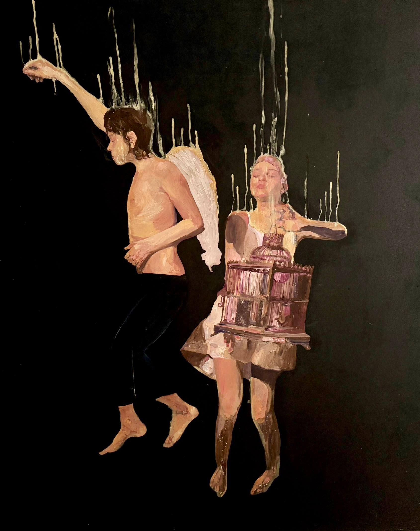 Öl auf Leinwand

Rachel Yedid ist eine 1977 geborene französische multidisziplinäre Künstlerin, die zwischen Paris, Frankreich und Jerusalem, Israel, lebt und arbeitet. Sie wuchs gezeichnet von einer schweren Autoimmunkrankheit auf, die sie daran