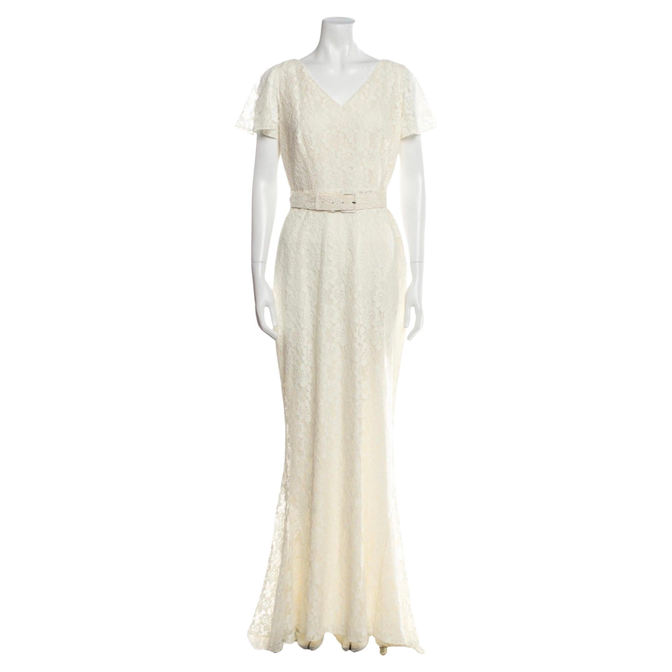Rachel Zoe Classic Lace Wedding Gown For Sale
