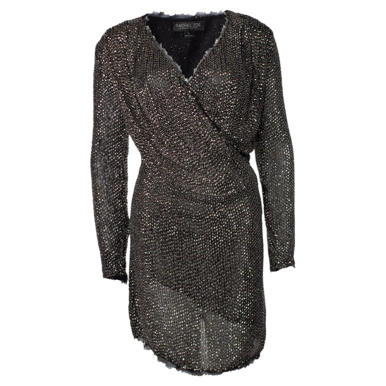 Rachel Zoe, Overlay dress with sequins For Sale
