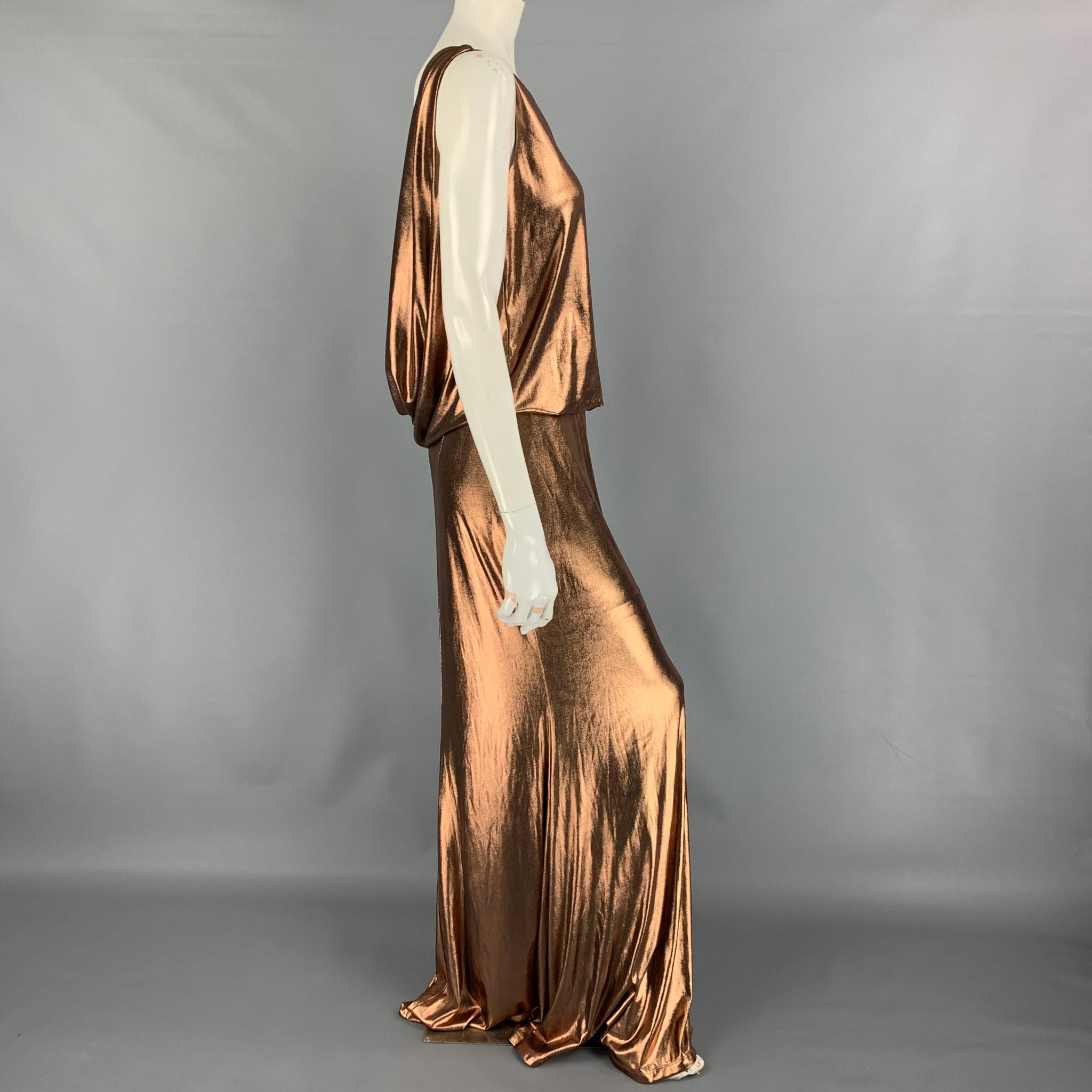copper evening gown