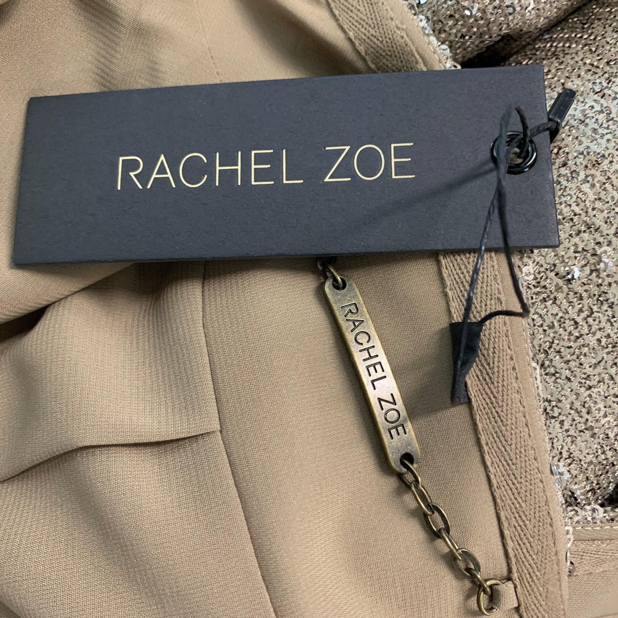 Women's RACHEL ZOE Size S Gold Silver Polyester & Spandex Sequined Jacket For Sale