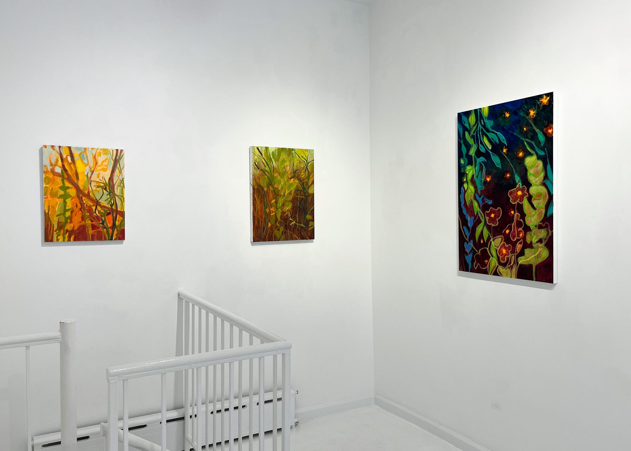 Acrílico y óleo sobre lino

Krieger empezó a pintar sus 
