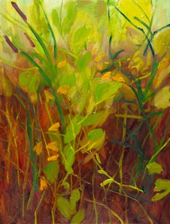 tails, Jewelweed and Detritus, I ( Paysage, techniques mixtes, rouges, orange)