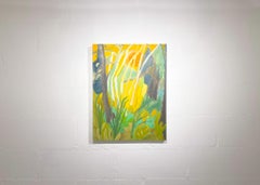 El día que el cielo se volvió naranja, II (Paisaje, Técnica mixta, bosque, sol, árboles)