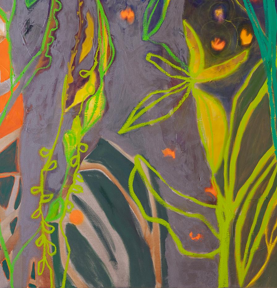 Esto lo cambia todo  (Paisaje, Técnica mixta, Bosque, Sol, Árboles, Noche) - Painting Contemporáneo de Rachelle Krieger