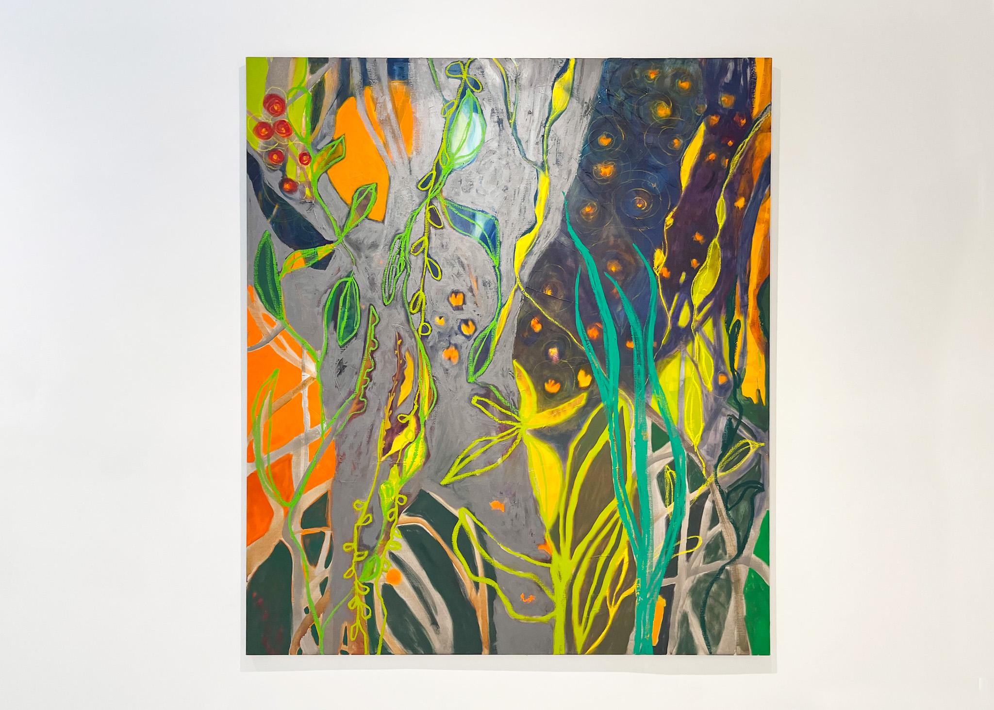Esto lo cambia todo  (Paisaje, Técnica mixta, Bosque, Sol, Árboles, Noche) - Painting de Rachelle Krieger