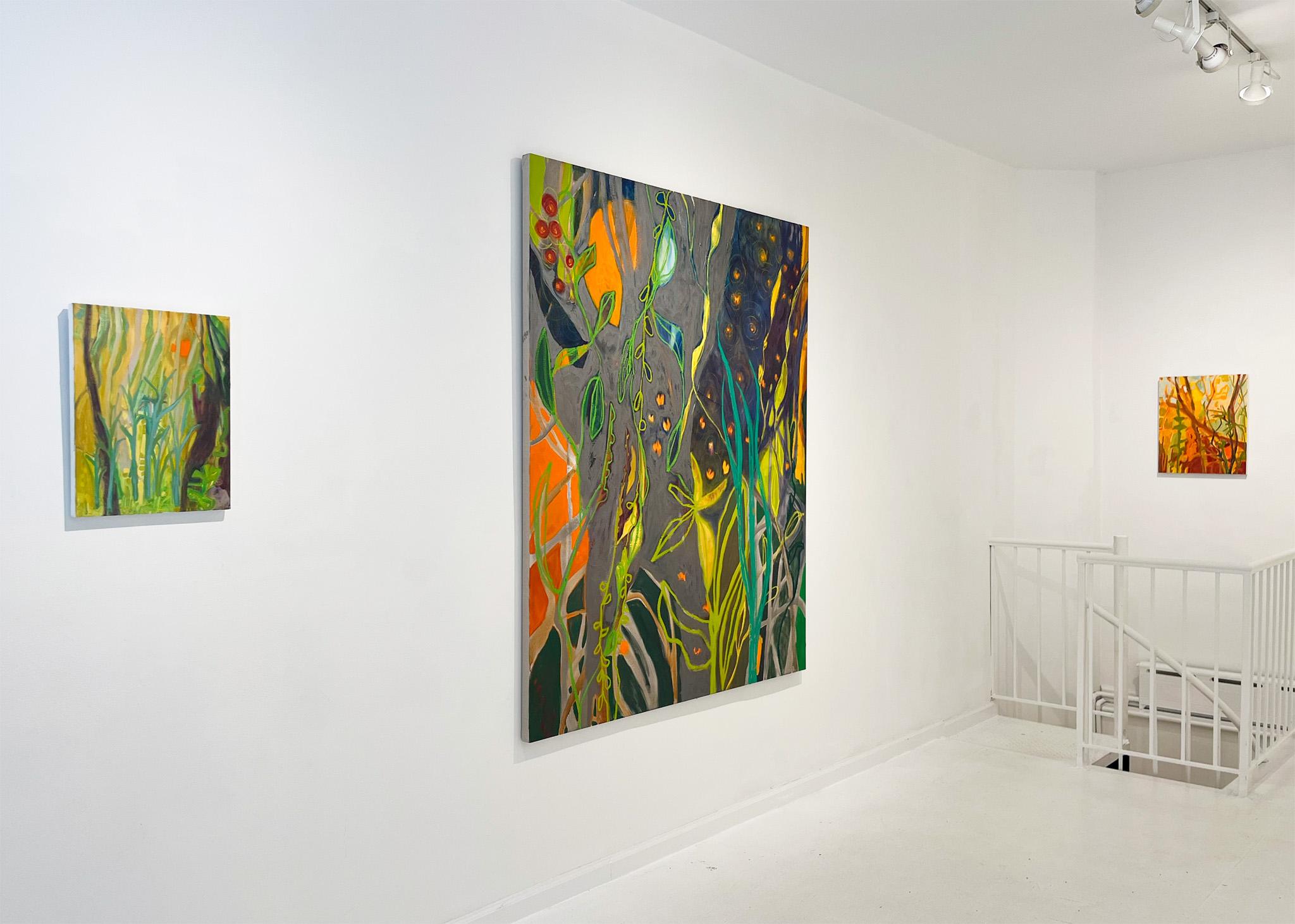 Esto lo cambia todo  (Paisaje, Técnica mixta, Bosque, Sol, Árboles, Noche) en venta 3