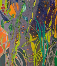 Cela change tout  (Paysage, Technique mixte, forêt, soleil, arbres, nuit)