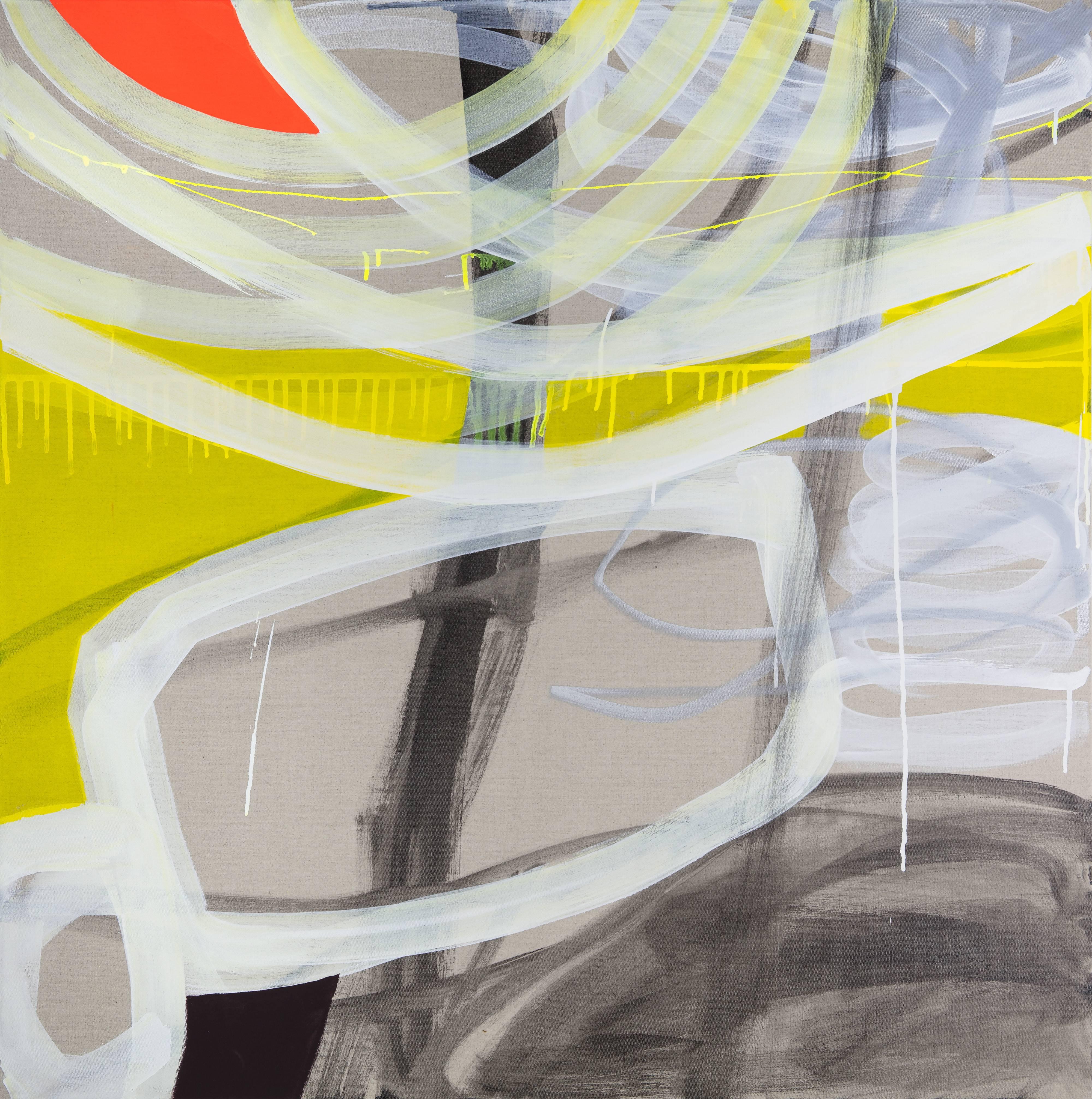 Rachelle Krieger Abstract Painting – Treen mit Lichtstrahlen 3