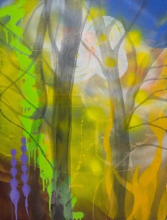 When it Seems Like the Wind is the Whole World Sighing, abstracted forest scene
