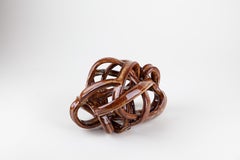 Brambles 1, Abstract ceramic sculpture, brown