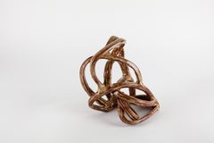 Brambles 3, Abstract ceramic sculpture, brown
