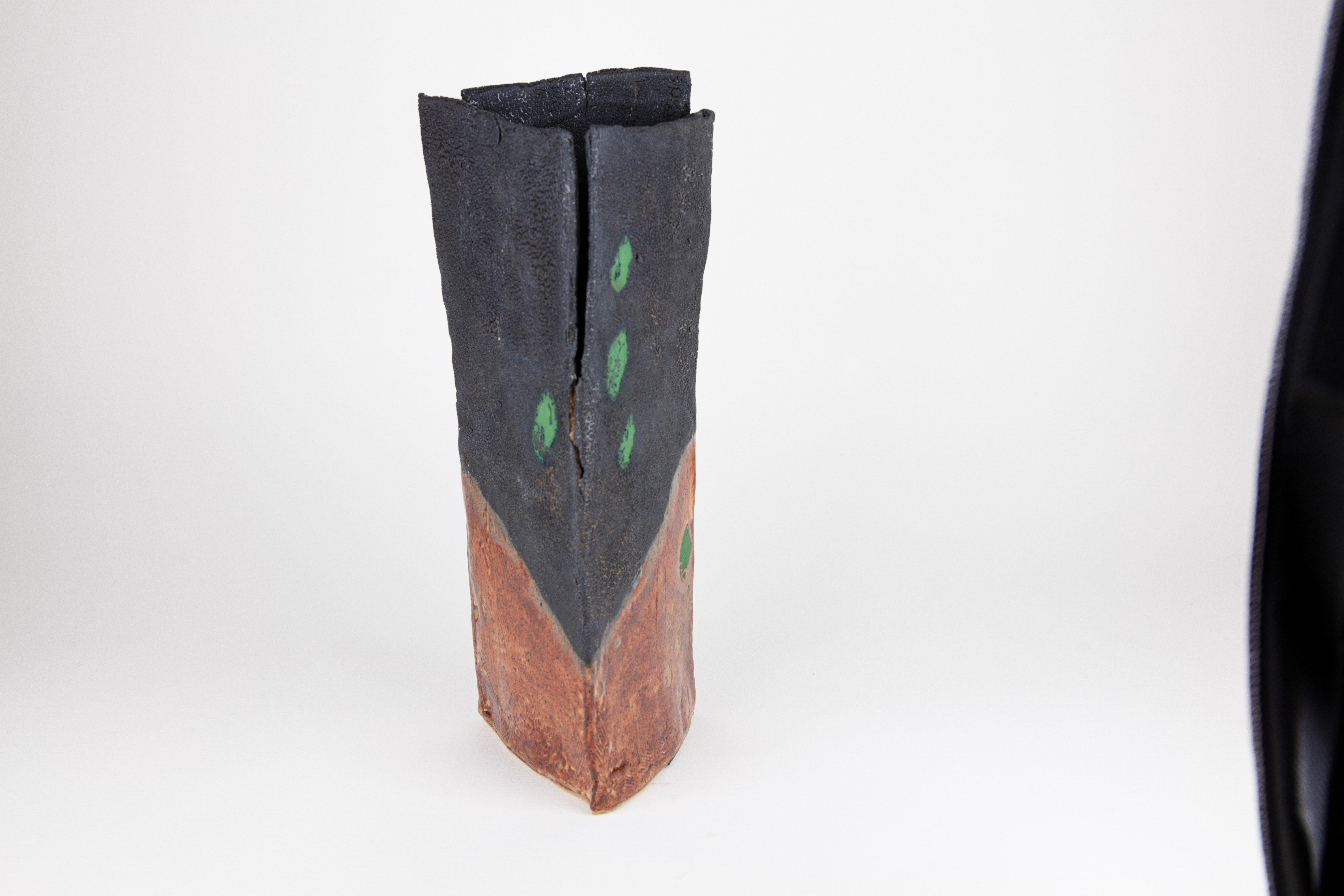 Charred, Abstract ceramic sculpture - Contemporary Sculpture by Rachelle Krieger
