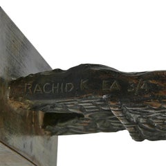 Rachid Khimoune French Algerian Arab Art Brut Bronze Sculpture Abstract Figure