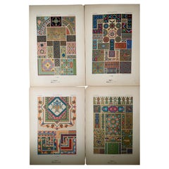 Racinet, Auguste, L'Ornement Polychrome, Paris, Firmin-Didot, Set di 4 pezzi bizantini
