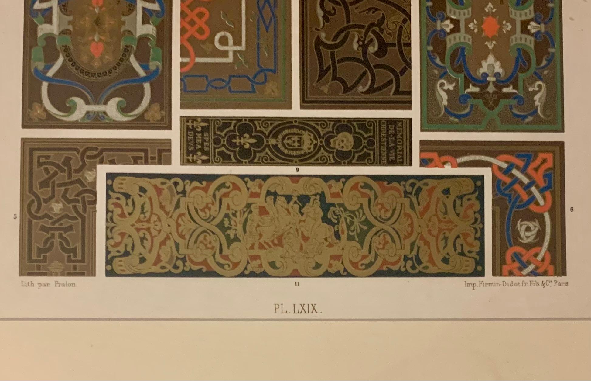 Carta Racinet, Auguste, L'Ornement Polychrome, Parigi, Firmin-Didot, Disegni per soffitto in vendita