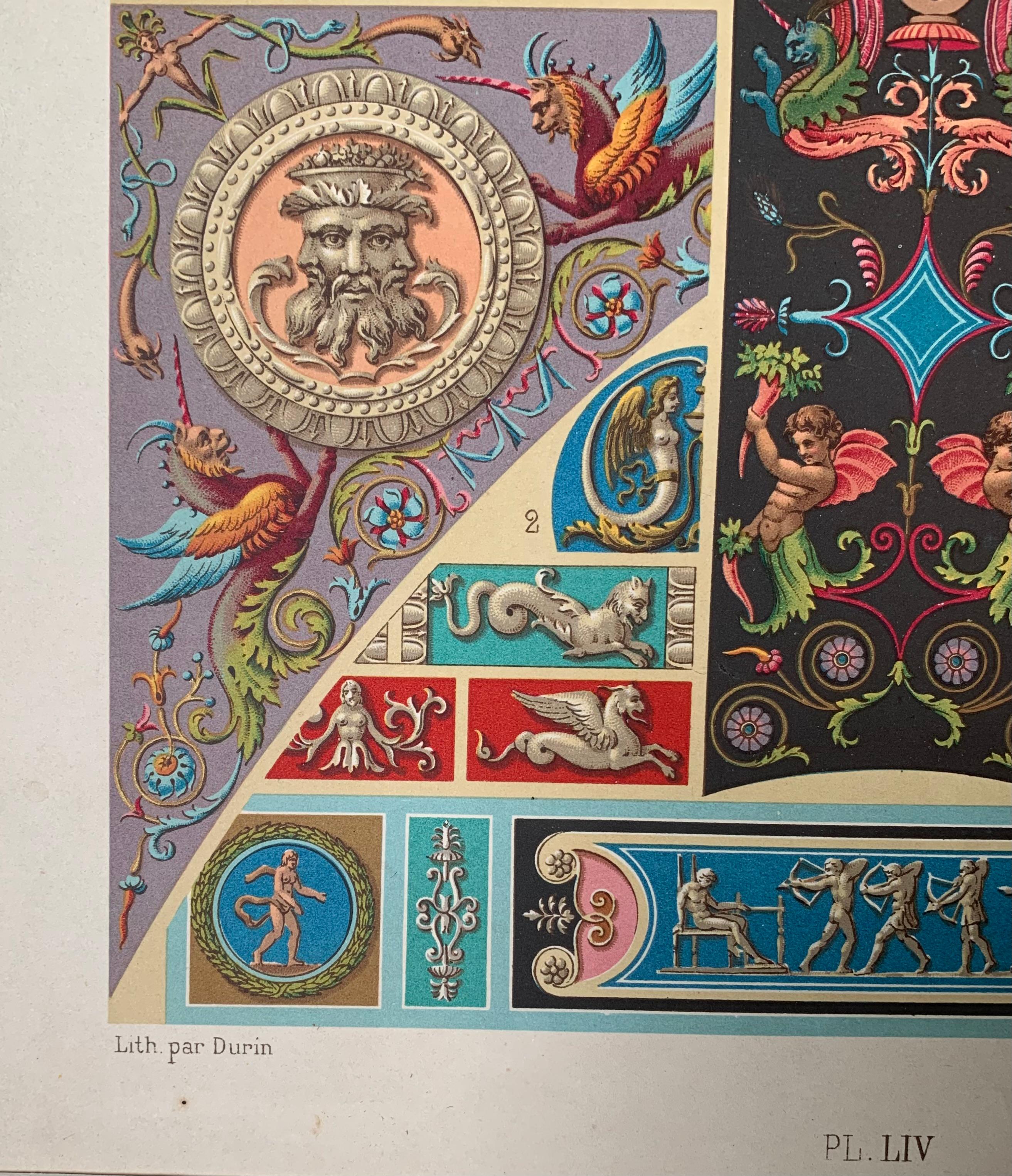 Racinet, Auguste, L'Ornement Polychrome, Renaissance Set of 4 Firmin-Didot Paris For Sale 8