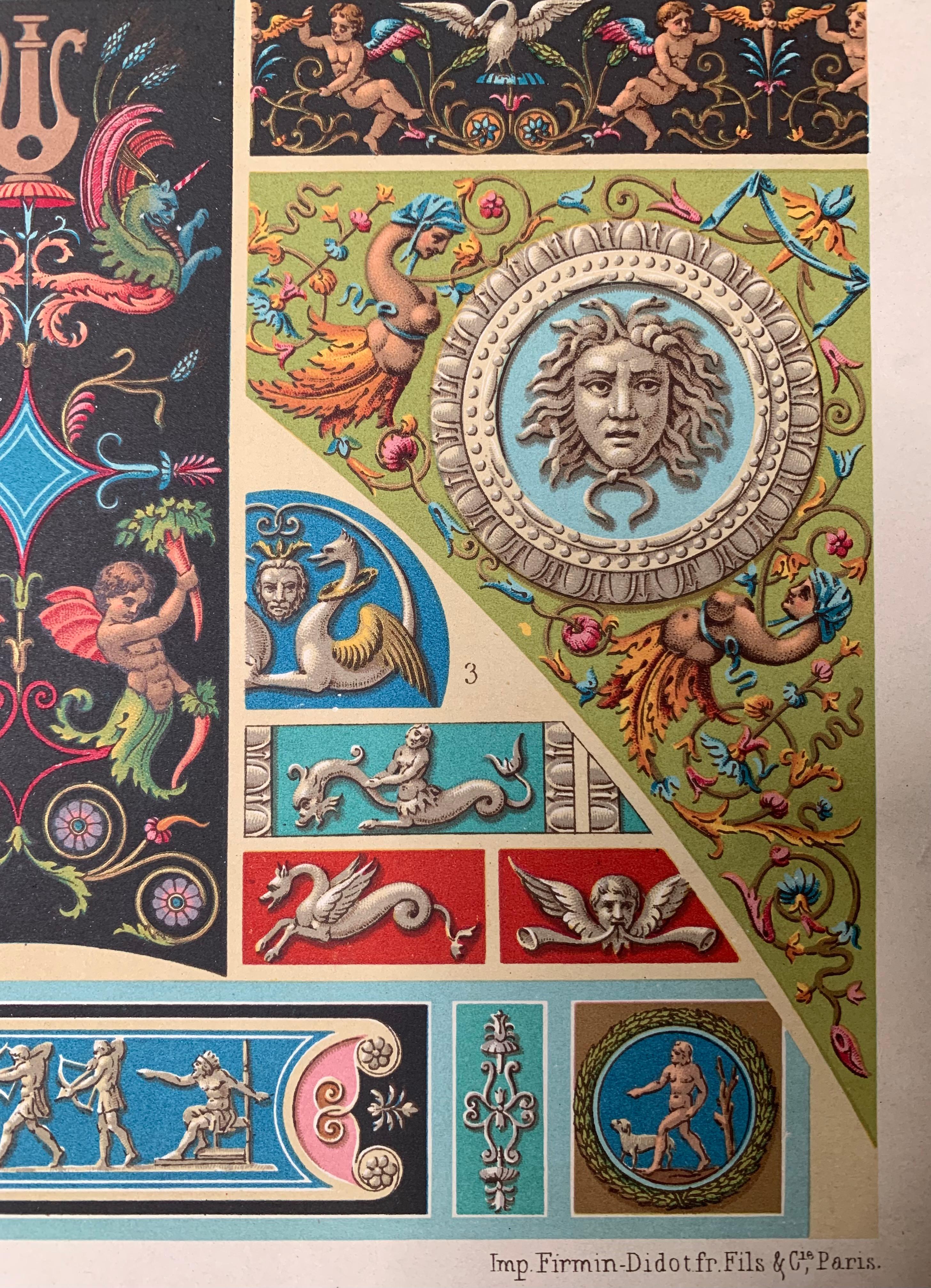 Racinet, Auguste, L'Ornement Polychrome, Renaissance Set of 4 Firmin-Didot Paris For Sale 10