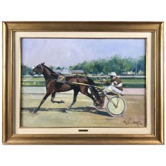 Italian Racing Horse with Jockey 1980 Campbell Positano Stable by Perelli Cippo